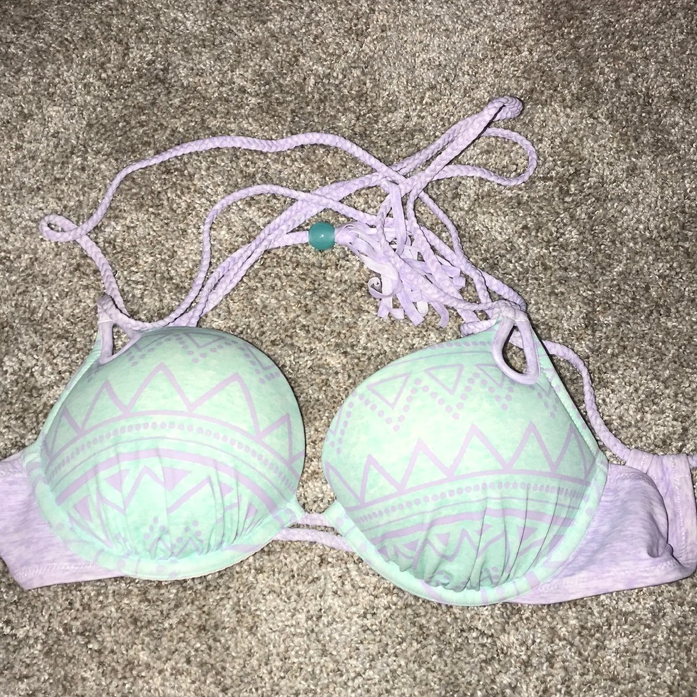 VS SECRET SUPER PUSH UP SWIM TOP